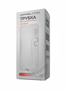 Трубка домофона белая для координатного домофона VIZIT (Визит), Metacom (Метаком), CYFRAL (Цифрал), с отключением звука Орбита OT-VNS09